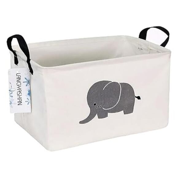 Rectangular Storage Bin Collapse Canvas Fabric Cartoon Storage Basket - Picture 8 of 8